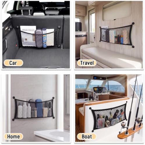 Frienda 2 Pcs Small Cargo Net Boat Storage Mesh Netting, 31.5 X 9.8 Inches - Image 6