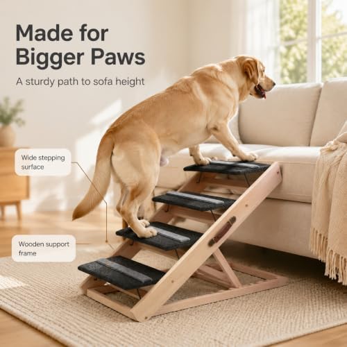 Upgrade 2-in-1 Pet Ramp Dog Stair, Folding Pet Stairs, Portable Dog Ramp - Image 4