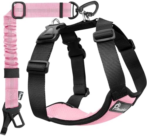 Pawaboo Dog Seat Belt Harness for Car, Seatbelt Harness by Pawaboo