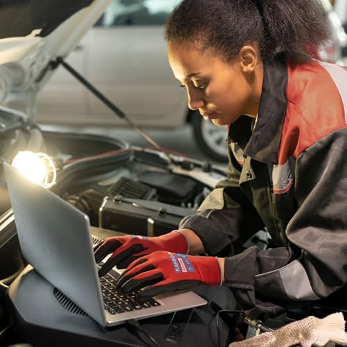 KAYGO Safety Work Gloves, PU Coated, 2-Finger Touchscreen - Image 3