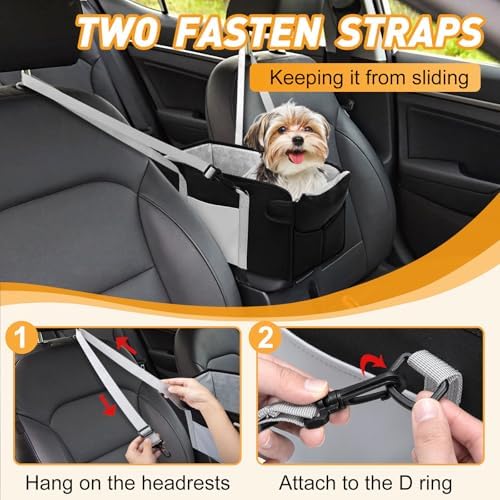 Portable Dog Car Seat for Small Dogs, Puppy Car Seat - Image 5