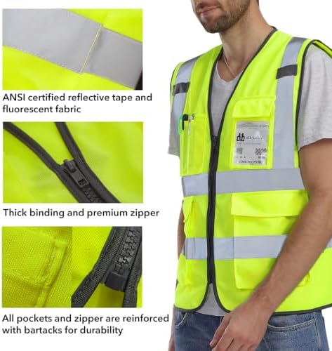 Dib Safety Hi Vis Reflective Safety Vest - Image 3