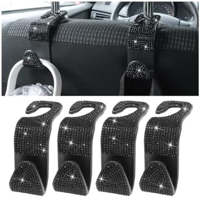 Zpana 4PCS Bling Car Seat Headrest Hooks, Crystal Rhinestones by Zpana