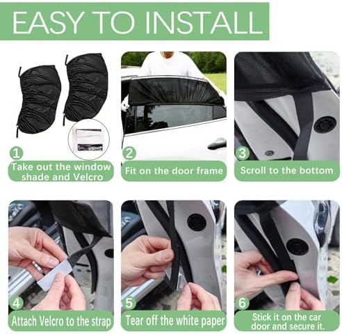 2-Pack 42.5"x21.5" Car Rear Window Sunshades, Car Window Shade Suitable - Image 5