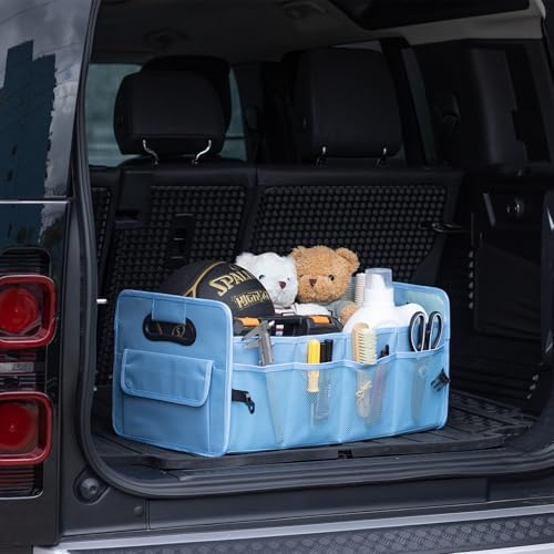 Car Trunk Organizer, Collapsible Car Organizers Storage Large Light Blue - Image 6