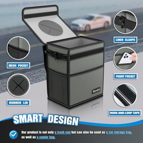 K KNODEL Car Trash Can, Waterproof Garbage Can, Trash Bag - Image 3