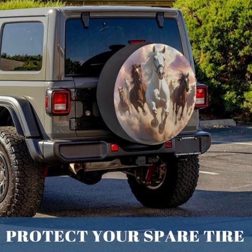 Animal Horse Art Spare Tire Cover Waterproof Dust-Proof Spare Wheel Covers - Image 6