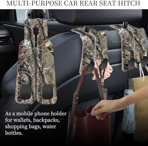 PU Leather Car Seat Hook, Storage Headrest Hanger, Cute Car Backseat Organizer - Image 3