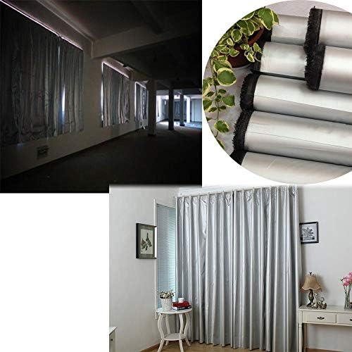 Blackout Drapery Shade Fabric Black and Silver 100 Percent Shading Light - Image 6