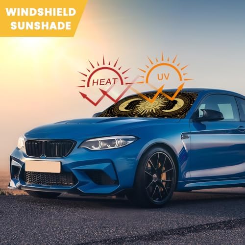 Windshield Sun Shade, Reflective Car Sunshade Blocks Heat, 57 x 31.5 in - Image 6