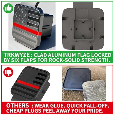 Hitch Cover, Aluminum American Flag, CAR WASH Safe, UV Resistant - Image 5