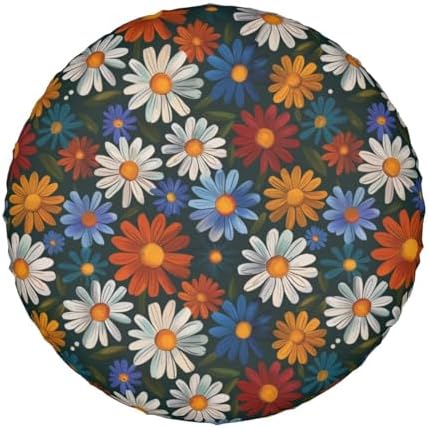 Hippie Floral Tire Covers Daisy Cute Windproof Tire Accessories - Image 7