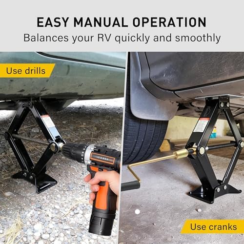 RV Scissor Jack Stabilizer 7500lbs Heavy Duty 24" RV Trailer Stabilizer - Image 6