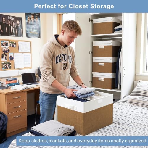 Large 17" 42 Quarts Collapsible Stackable Storage Bins - Image 3