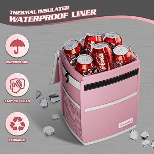 K KNODEL Car Trash Can with Lid, Car Garbage, Bin and Bag - Image 4