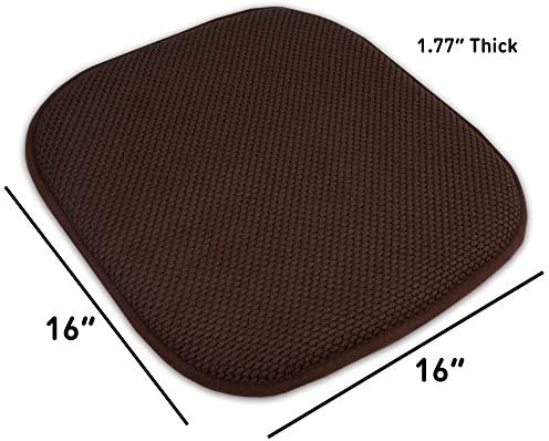 4 Pack Memory Foam Honeycomb Nonslip Back 16" x16" Chair/Seat Cushion Pad - Image 4