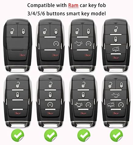 Compatible with Dodge Ram Key Fob Cover 1500 2500 3500 Blue Car Accessories - Image 3