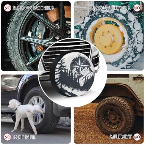 Heavy Duty Spare Tire Cover Mountains - Image 7