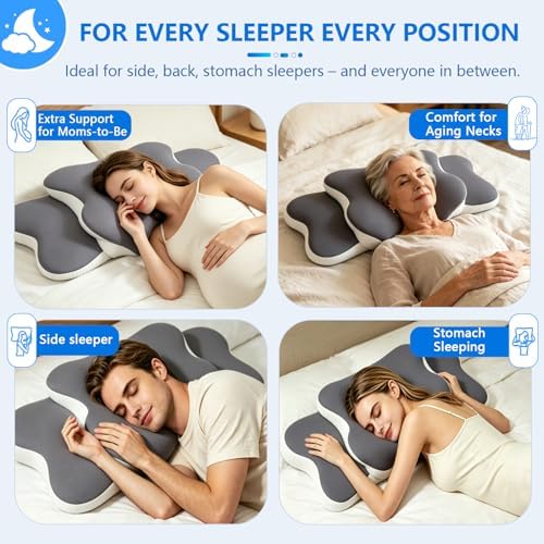 Cervical Neck Pillow for Neck Pain Relief & Side Sleeper | Ergo Pillow for - Image 5