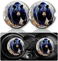 2Pack Black Bear Car Cup Holder Coaster Neoprene Car Coasters by YGQZYYQ