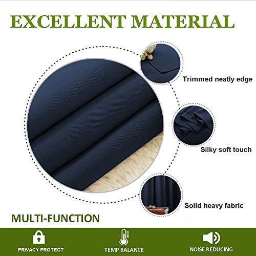 NICETOWN Navy Blackout Curtains - Image 4
