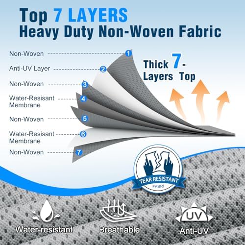 Mofeez RV Cover, 24-27ft Travel Trailer Cover, Heavy Duty 7 Layer Top Anti-UV - Image 4
