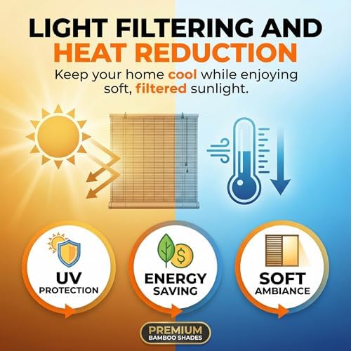 Bamboo Blinds for Interior Windows, Custom Bamboo Shades - Image 4