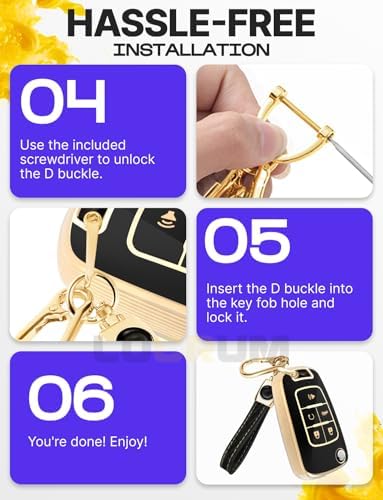 Lucrum Compatible with Chevy, Buick Key Fob Cover & Keychain - Image 7