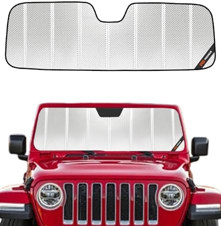 Pigenius Windshield Sunshade for Jeep Wrangler 1997-2006 Front Window Sun Shade by Pigenius