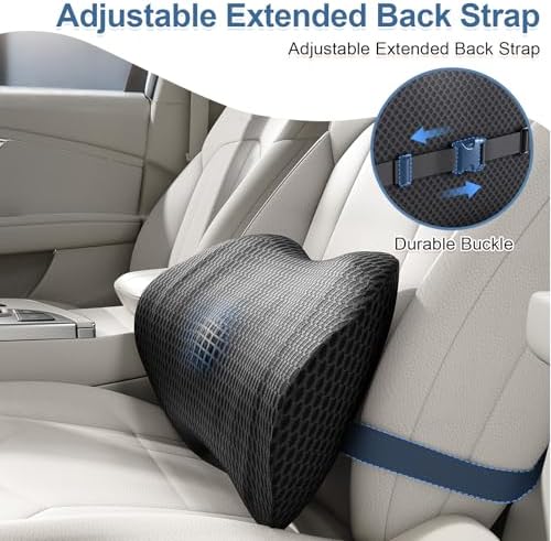BYMECOST Lumbar Support Pillow for Car, Ergonomic Back Cushion - Image 3