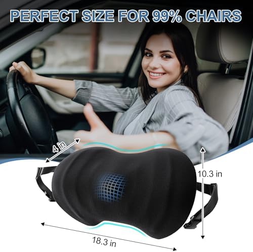 BYMECOST Lumbar Support Pillow for Car, Ergonomic Back Cushion - Image 2