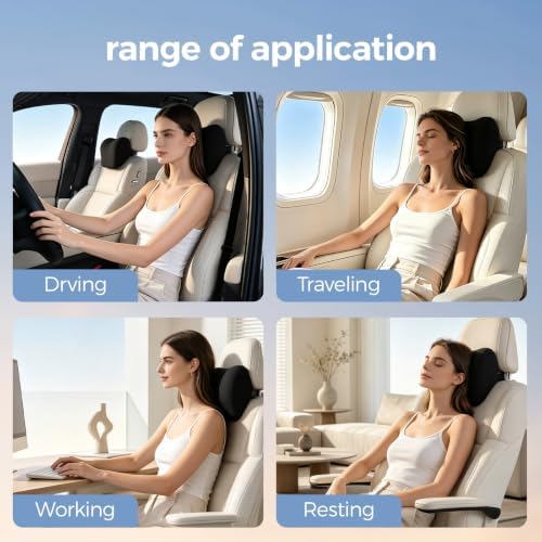 BABUR Car Neck Pillow Ergonomic 100% Memory Foam Headrest - Image 2