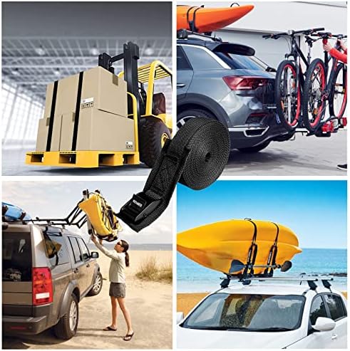 WEDAMER Kayak Tie Down Straps 1" x8Ft Cam Buckle Lashing Straps 2 Pack - Image 6