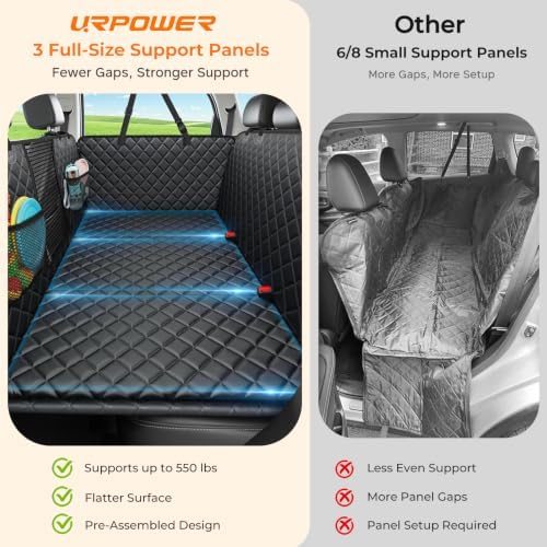 URPOWER Back Seat Extender for Dogs, Large Hard Bottom Dog Car Seat Cover - Image 3