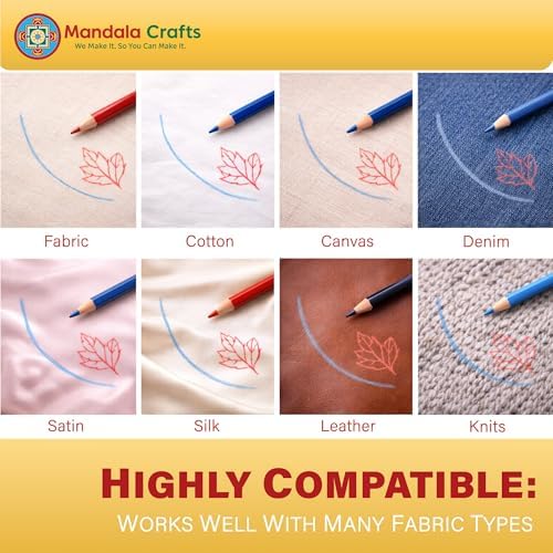 Mandala Crafts Gray Water Soluble Fabric Pencils - Image 6