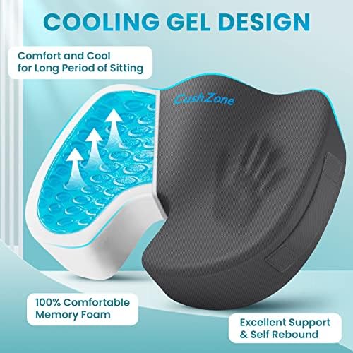 Gel Seat Cushion, Cooling Memory Foam Cushion - Image 2