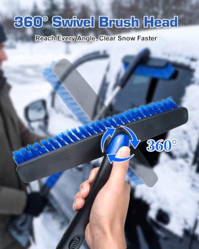 58" Extendable Snow Brush and Ice Scraper - Image 5