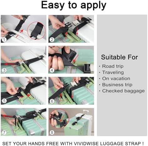 Luggage Straps, Stretchable Luggage Connector Straps - Image 6