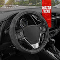 Motor Trend GripDrive Gray Carbon Fiber Steering Wheel Cover, Standard 15 inch by MotorTrend
