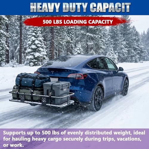 56 X 24 X 7 Inch Foldable Hitch Cargo Carrier - Image 2