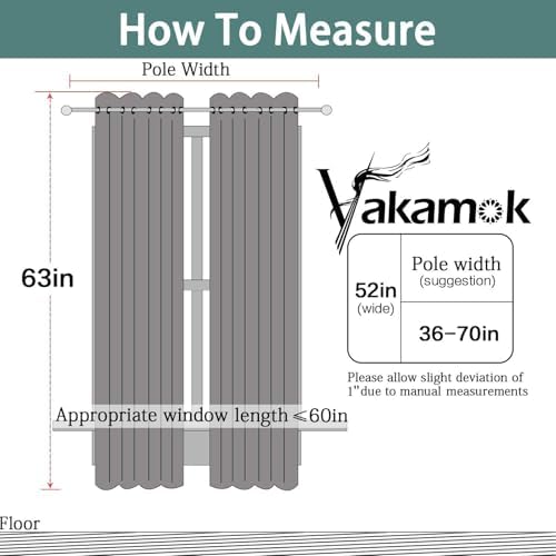 Yakamok Khaki Blackout Curtains 63 Inches Long - Image 2
