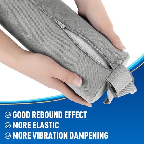 CushZone Memory Foam Lumbar Roll Support Pillow, Large Ligjt Gray - Image 3