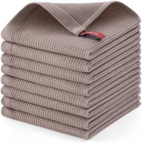 Homaxy 100% Cotton Waffle Weave Dish Cloths, 8 Pack by Homaxy