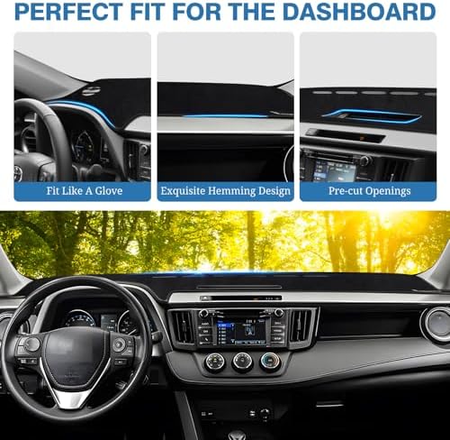 FIILINES Dash Cover for 2013-2018 Toyota RAV4, Dashboard Mat Interior - Image 4