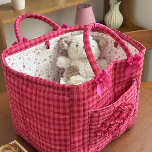 Storage Basket Boho Fabric Large Collapsible Floral Laundry Nursery Hamper - Image 4