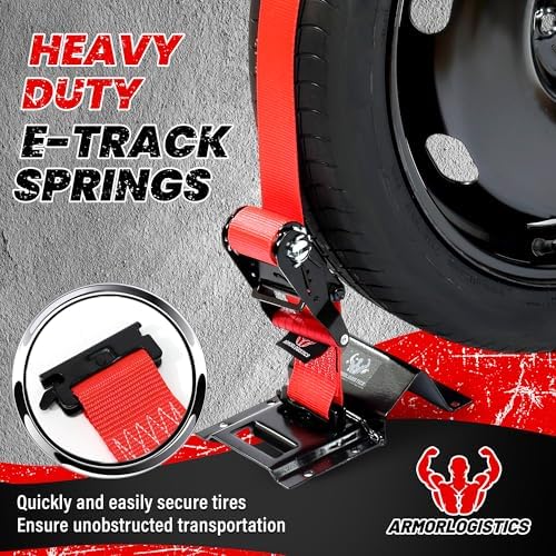 Wheel Chock Tie Down Kit, Heavy Duty Trailer Tire Straps Kit - Image 3