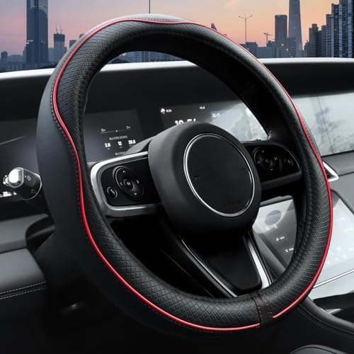 Ouzorp Car Steering Wheel Cover, Microfiber Leather Steering Wheel Covers by Ouzorp