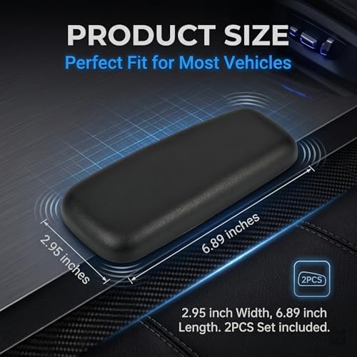 2 PCS Car Elbow Pad Arm Rest, Comfortable Soft Leg Support Cushion Pad - Image 2