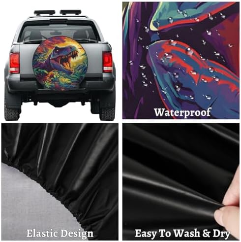 Cartoon Dinosaur Spare Tire Cover Dust-Proof Wheel Protector - Image 4