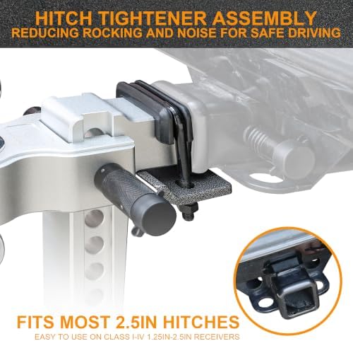 Hitch Tightener, Anti Rattle Stabilizer Clamp 2.5" Hitches - Image 2